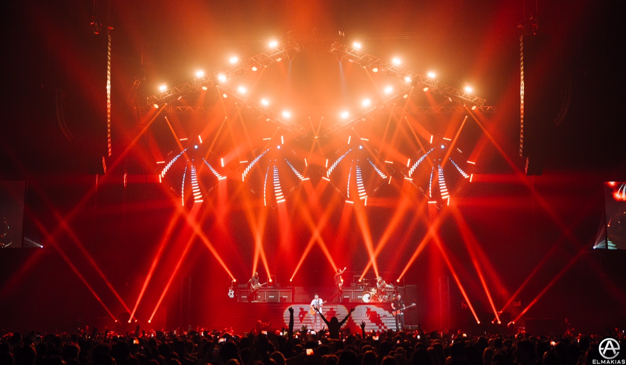 Avolites Sapphire Touch and Quartz consoles control All Time Low UK arena tour